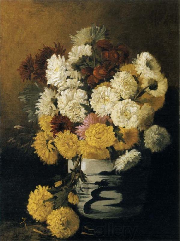 Hirst, Claude Raguet Chrysanthemums in a Canton Vase